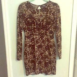 Lulus black and tan dress